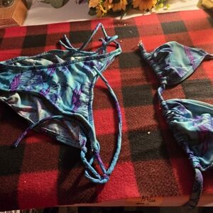 No Boundaries Blue and Purple Bikini Set